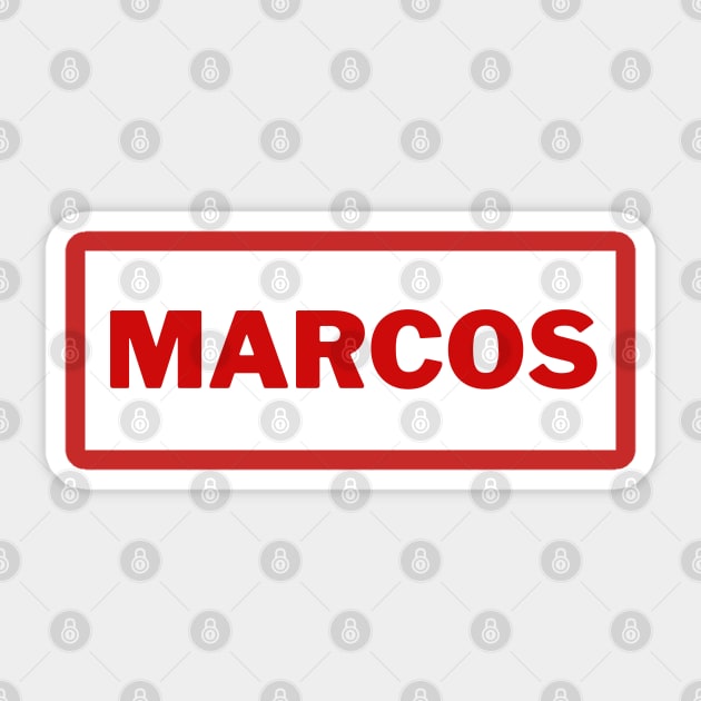 Red Marcos Surname 2 Sticker by aybe7elf